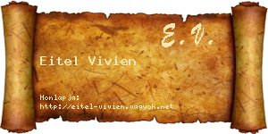 Eitel Vivien névjegykártya